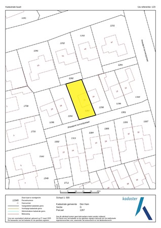 Plattegrond - President Kennedystraat 16, 7681 EX Vroomshoop - Kadastrale kaart - Den Ham G 1297_page-0001.jpg